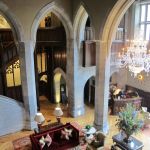 View from upstairs to the main hallway